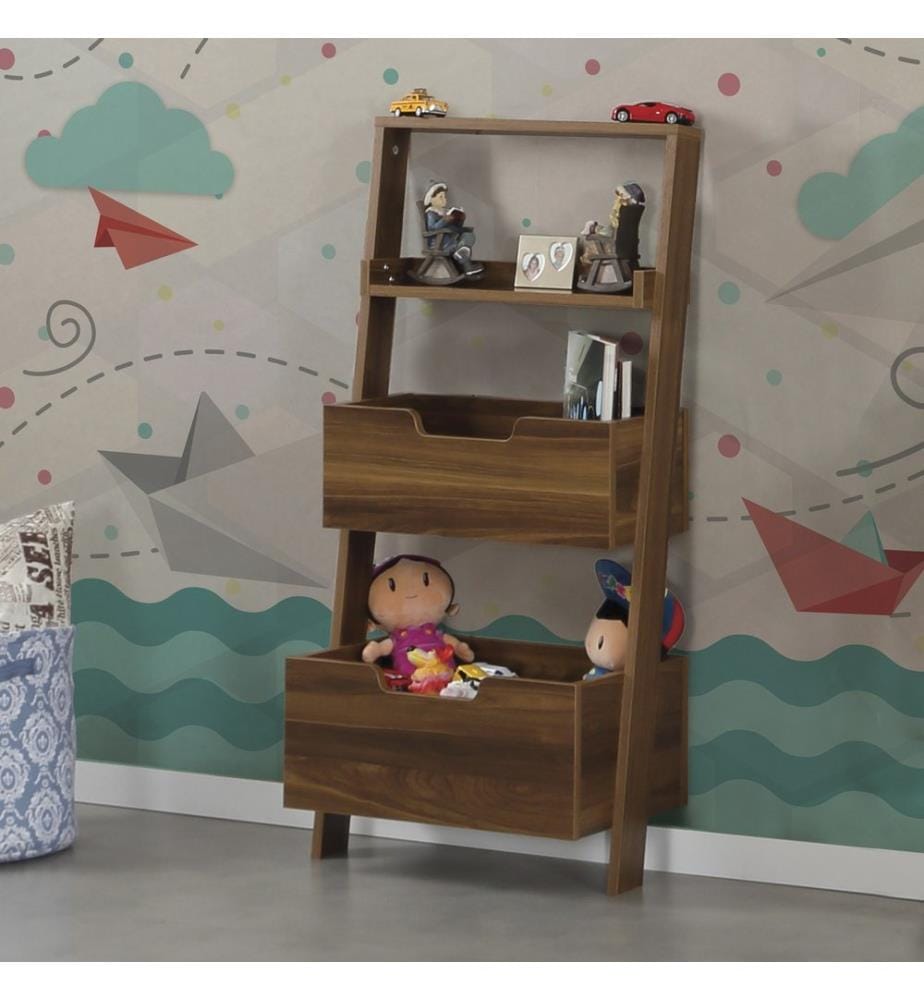 Couleur Noix, Librairie, 120X59X35 cm, Plaque De Particules Enrobée De Mélamine