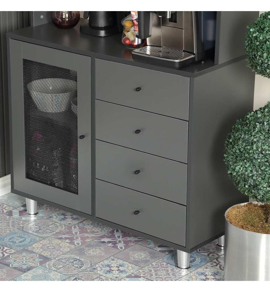 Mobile multiuso, antracite, 100% CHIPBOARD