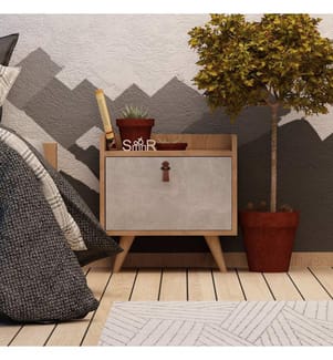 Quercia Colore, Bianco, Comodini E Armadi, 55X50X40 cm, Piastra Di Particelle Rivestita Di Melamina