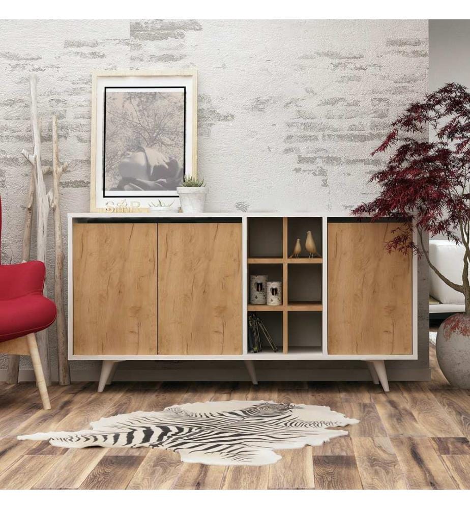 Console, OakWhite, Melamine Coated Particle Board