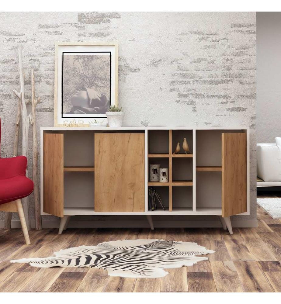 Console, OakWhite, Melamine Coated Particle Board