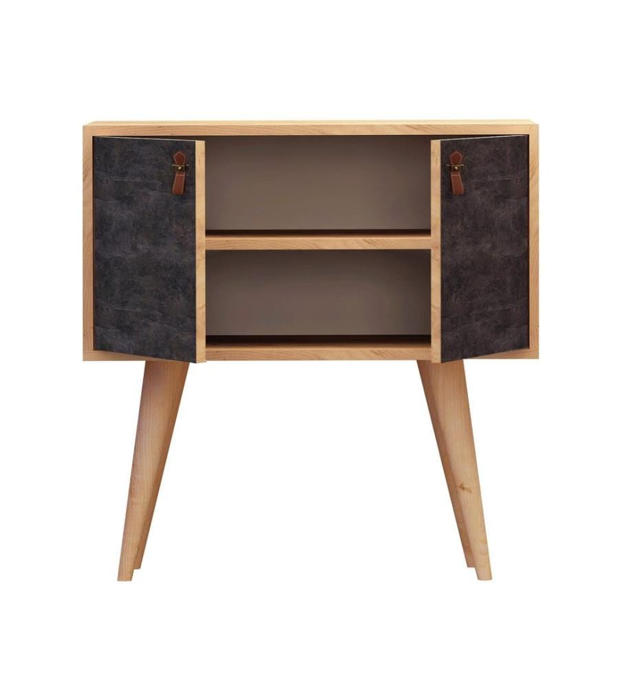 Console, OakDark Grey, Melamine Coated Particle Board
