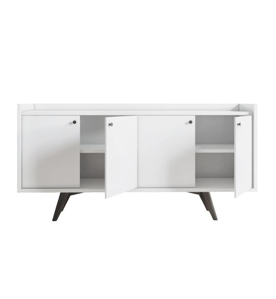 Console, White, Melamine Coated Particle Board