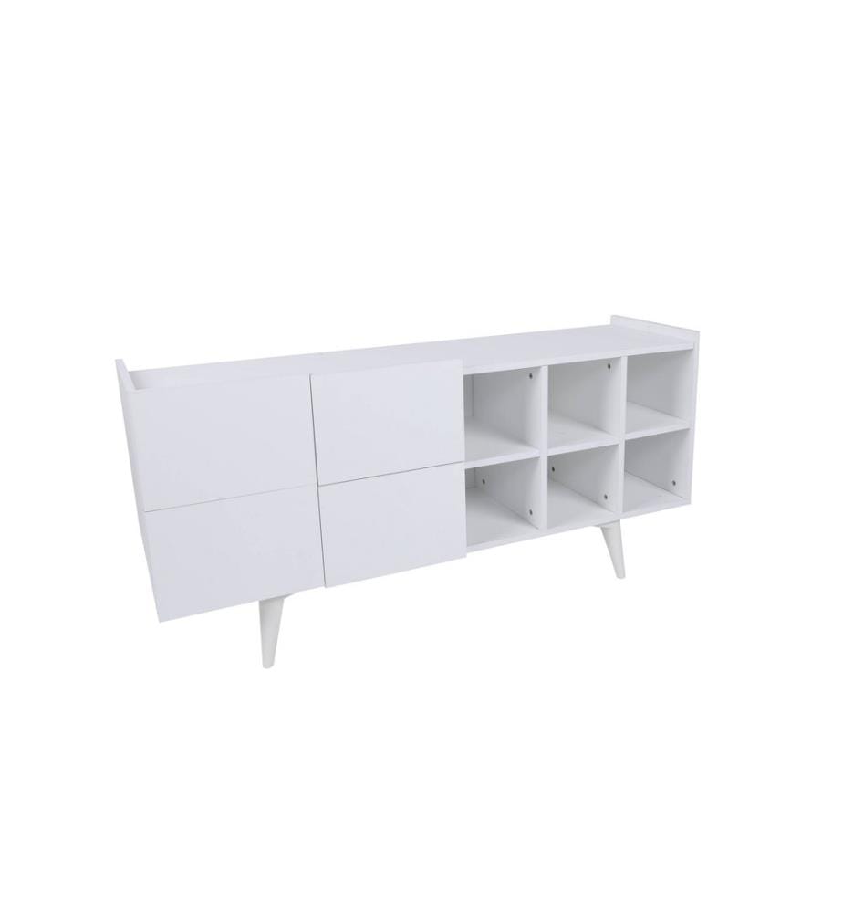 Console, White, Melamine Coated Particle Board