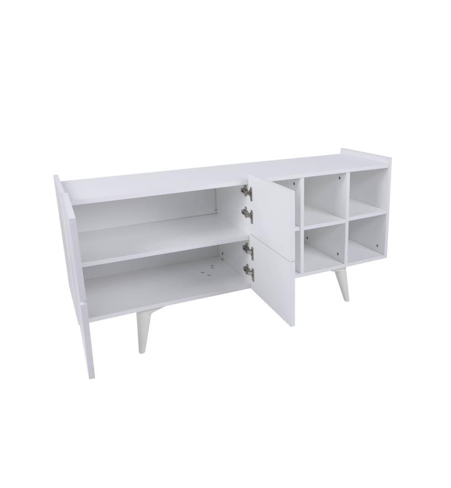 Console, White, Melamine Coated Particle Board