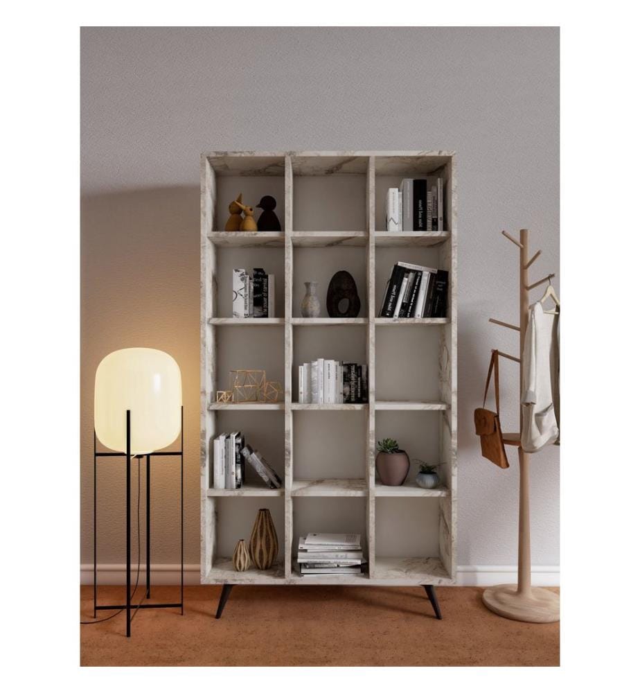 Bibliothèque, chêne, panneau de particules 100 % mélaminé