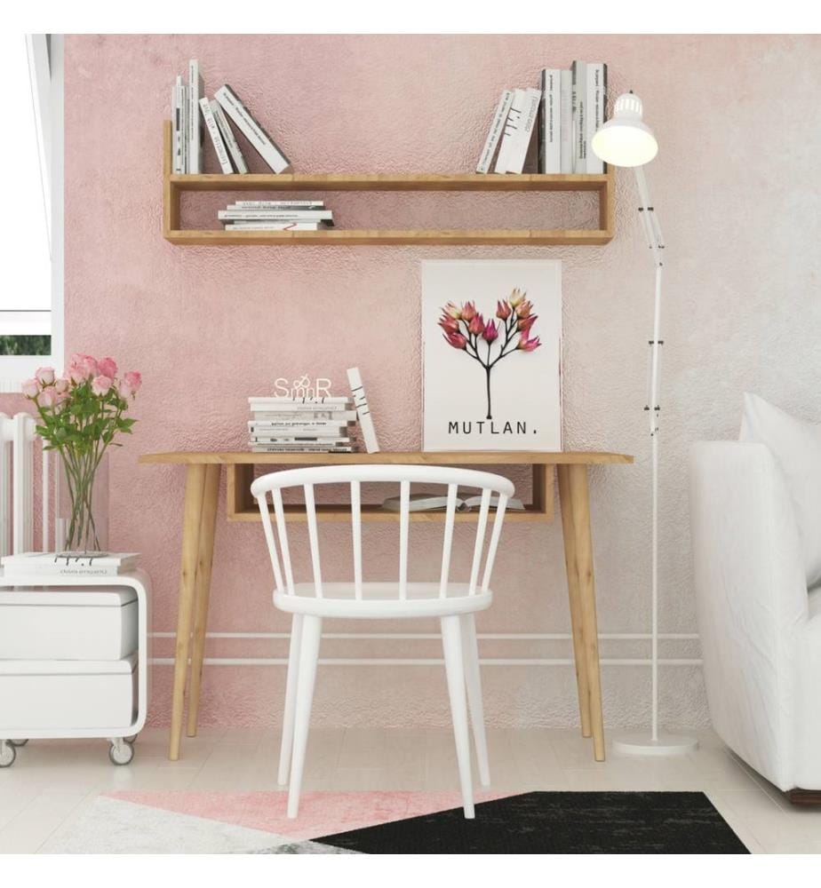 Couleur Chêne, Tables Basses, 74X120X60 cm, Plaque De Particules Enrobée De Mélamine