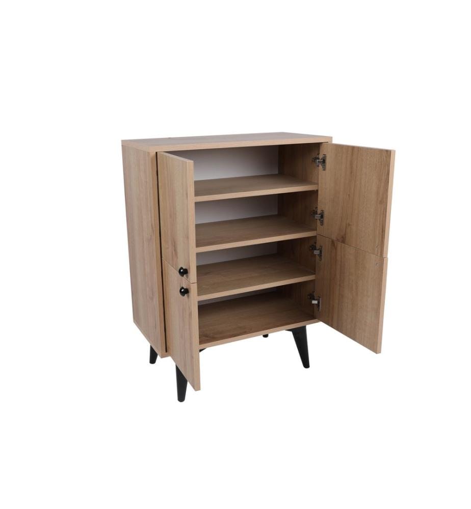 Multi Purpose Cabinet, OakBlack, Melamine Coated Particle Board