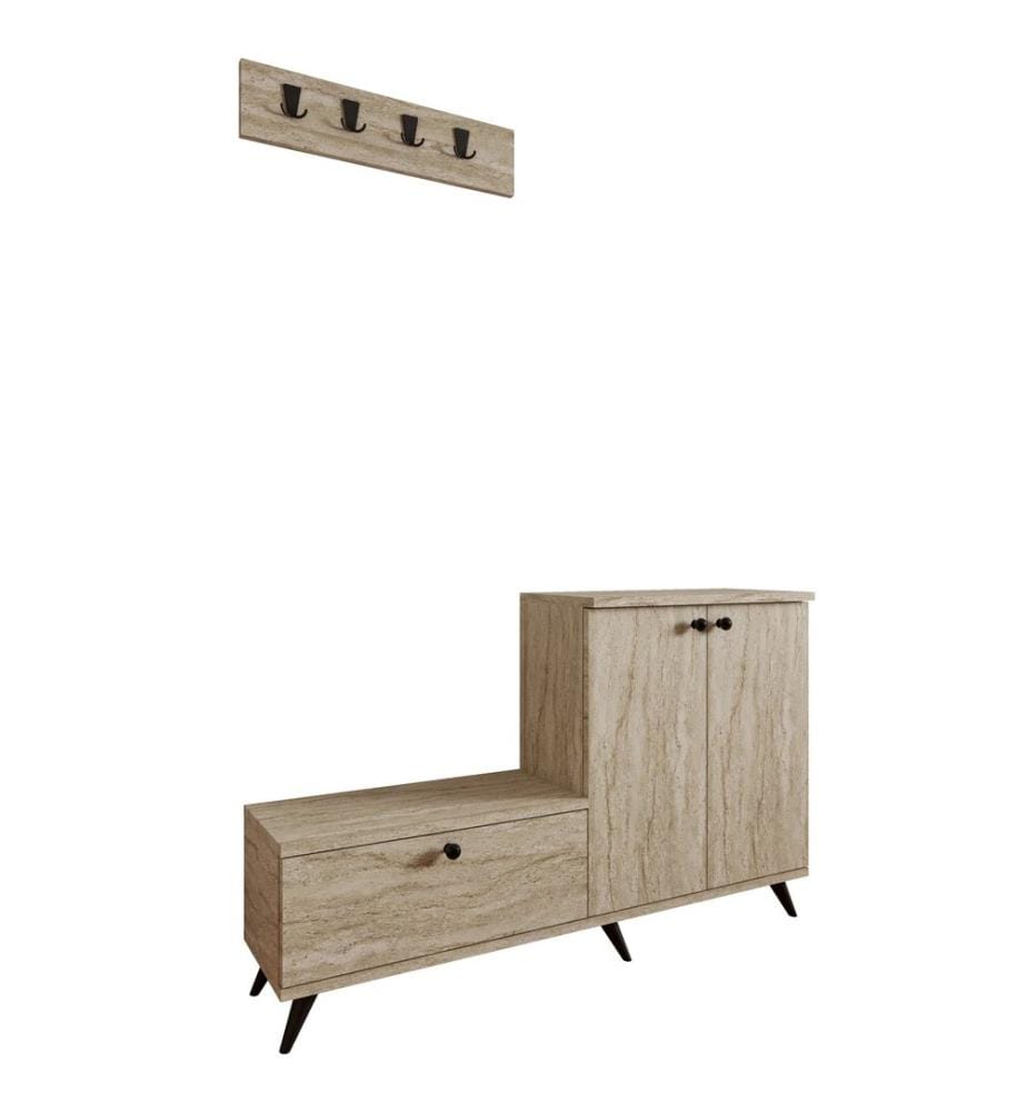 Flurständer, Travertin, 100 % MELAMINBESCHICHTETE SPANPLATTE