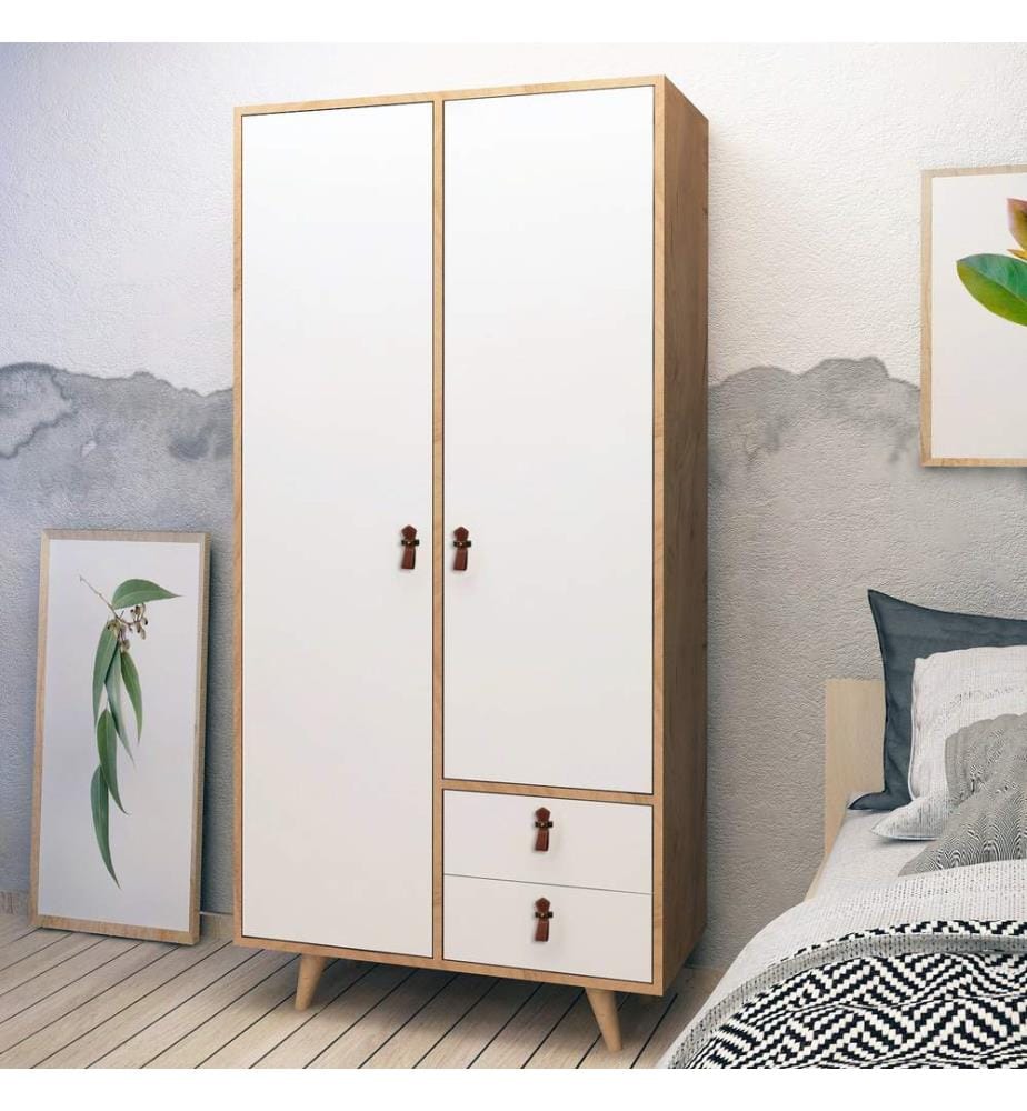 Wardrobe, OakWhite, Melamine Coated Particle Board