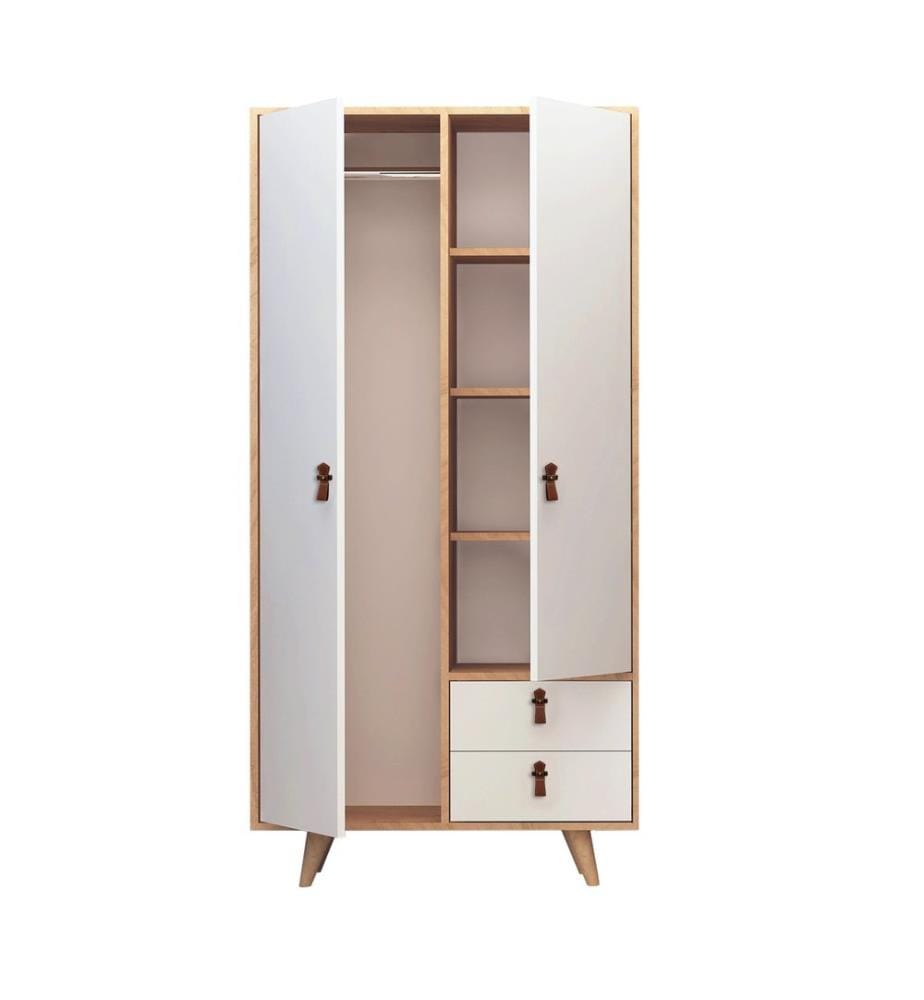 Wardrobe, OakWhite, Melamine Coated Particle Board