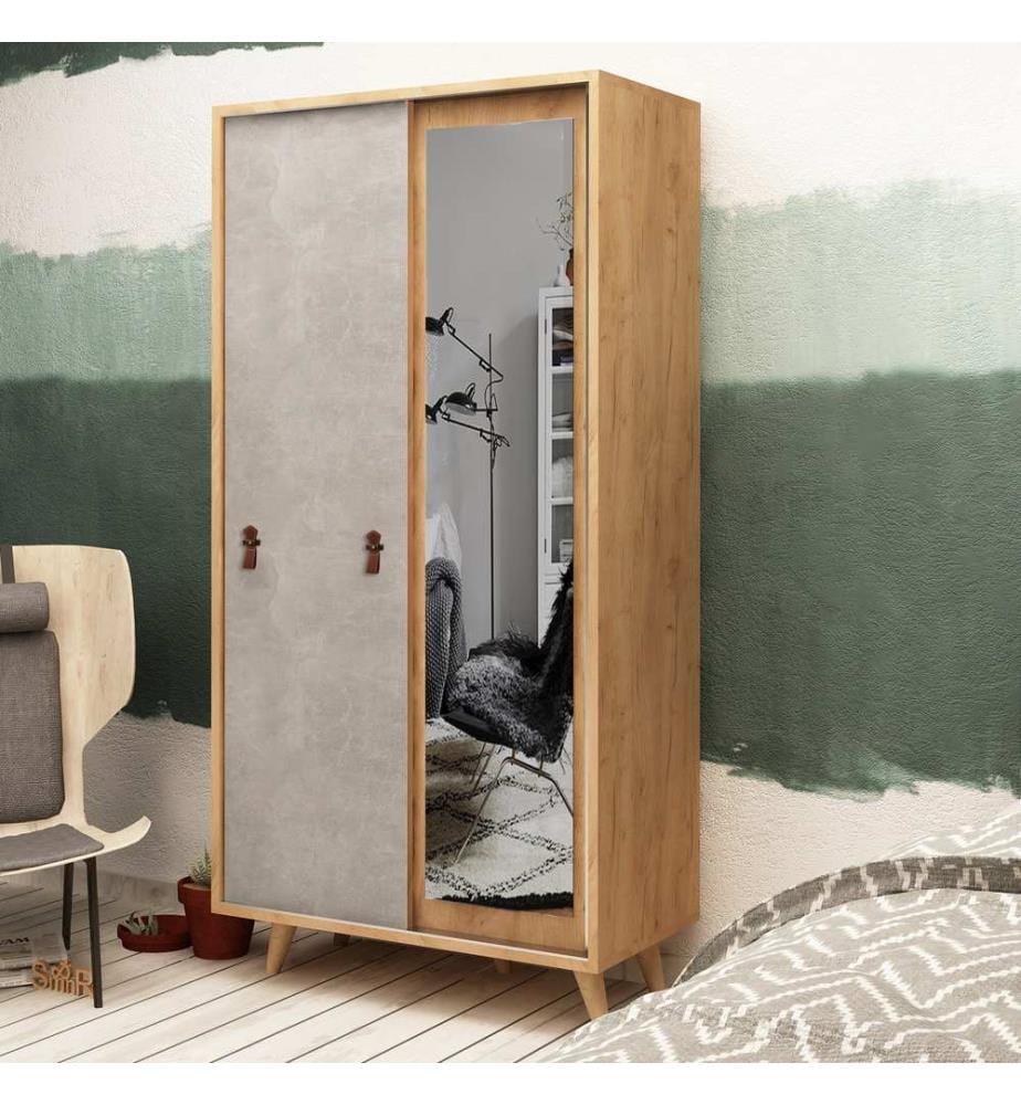 Wardrobe, Oak, Melamine Coated Particle Board