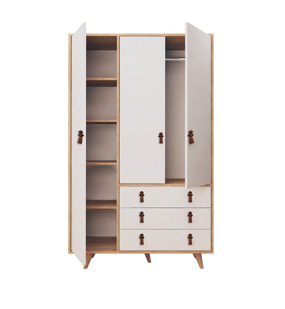 Wardrobe, OakWhite, Melamine Coated Particle Board