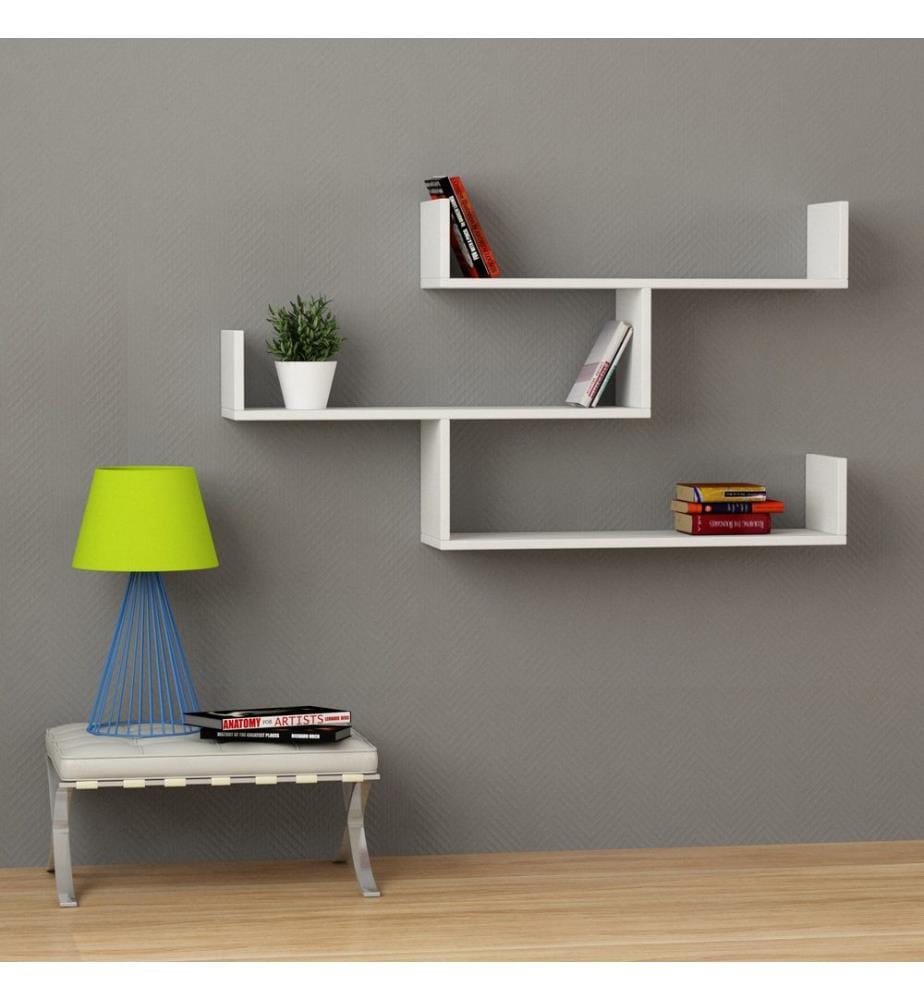 Wall Shelf, White, Melamine Coated Particle Board