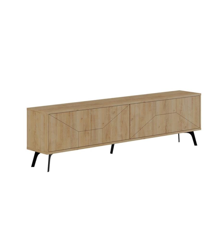 Eichenfarbig, Tv Schränke, 50X180X29,6 cm, Melaminbeschichtete Partikelplatte
