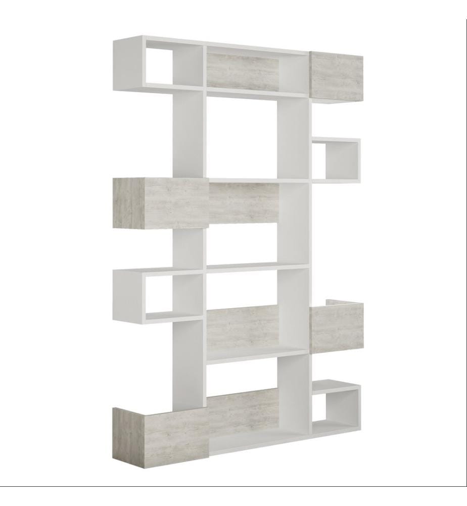 Weiss,Hellweiss, Bücherregale, 171X120X20 cm, Melaminbeschichtete Partikelplatte