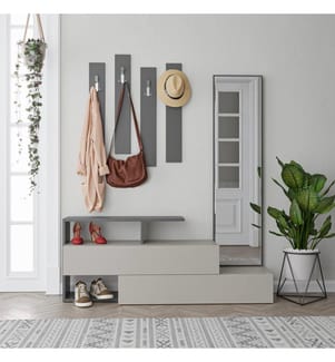 Hellmokka, Antracite, Supporto Per Il Guardaroba, 54,5X137X35 cm, Piastra Di Particelle Con Rivestimento Melamina