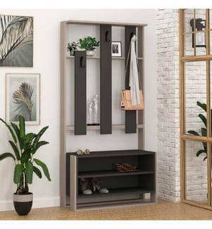 Hellmokka, Antracite, Supporto Per Il Guardaroba, 180X90X36 cm, Piastra Di Particelle Rivestita Con Melamina