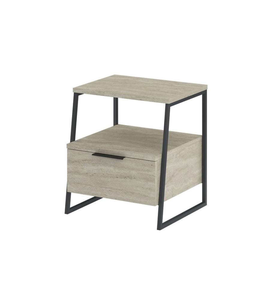Comodino, travertino, 100% PANTOI DI MELAMMINA