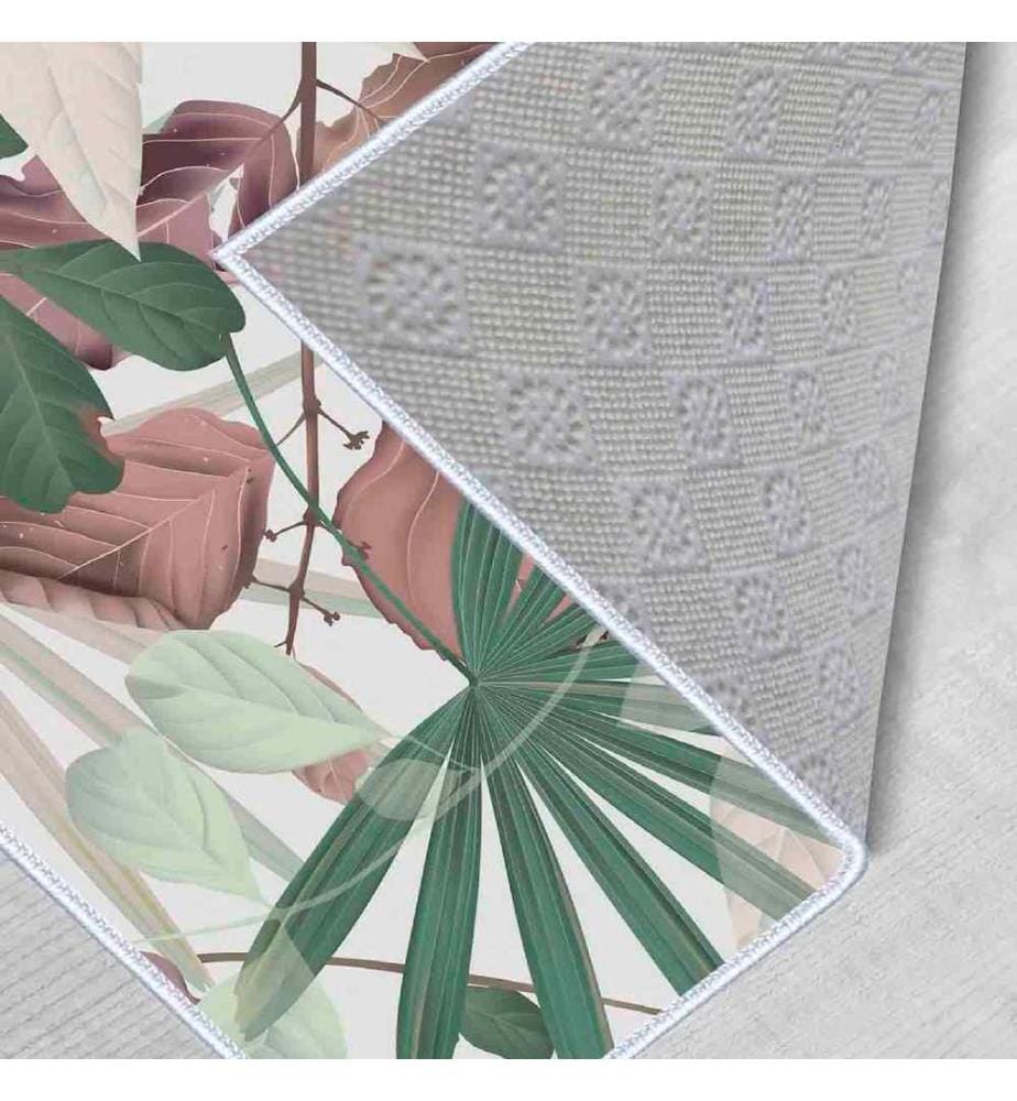 Badematten-Set, 2-teilig, Creme, Mint, Grün, Rosa, 100% Polyester, 60 x 100 cm (1 Stück), 50 x 60 cm (1 Stück)