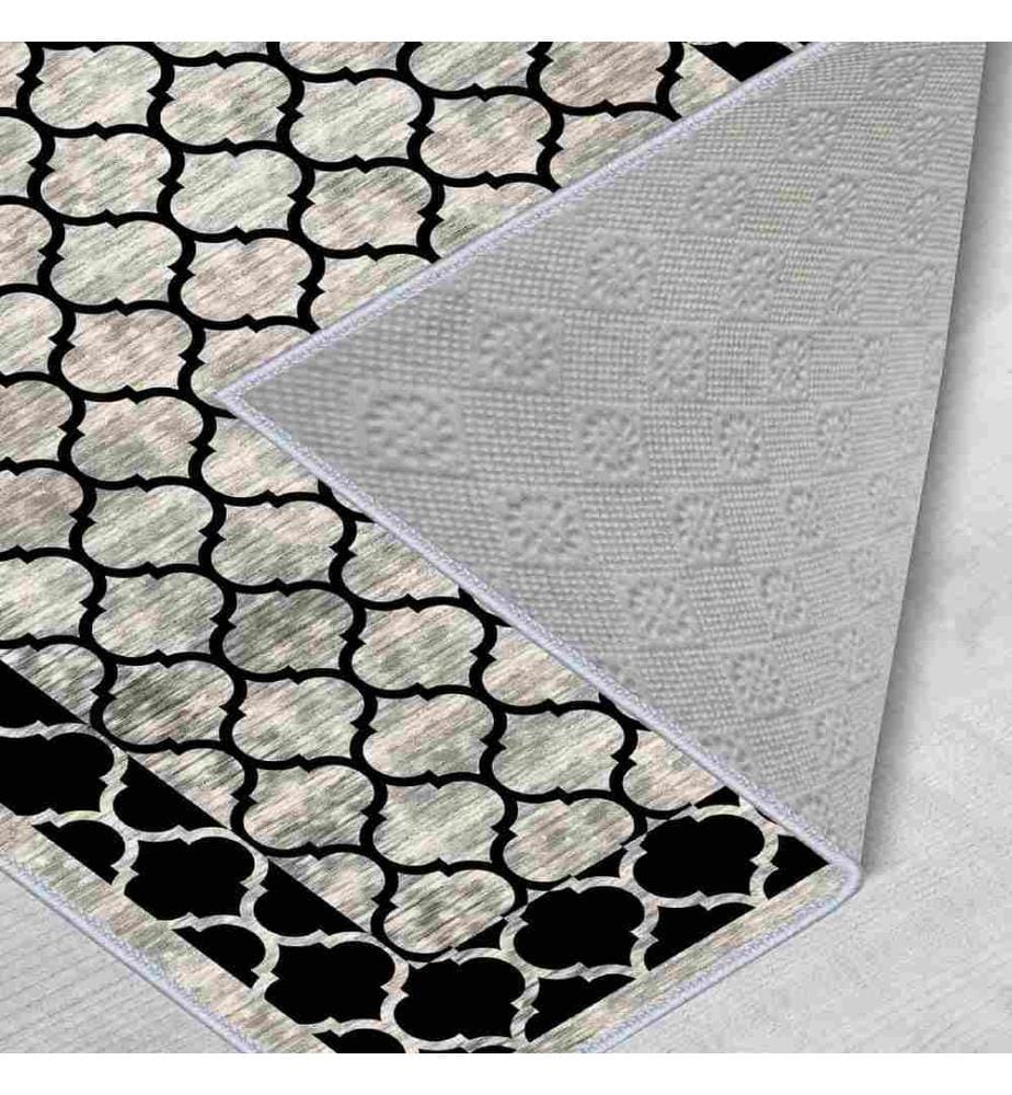 Tappeto, Bianco, Grigio, Nero, 100% poliestere, 80 x 550 cm