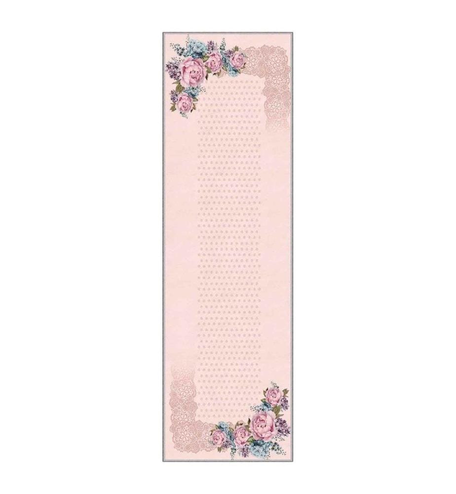 Tappeto, Rosa, Verde, Fucsia, 100% poliestere, 80 x 600 cm