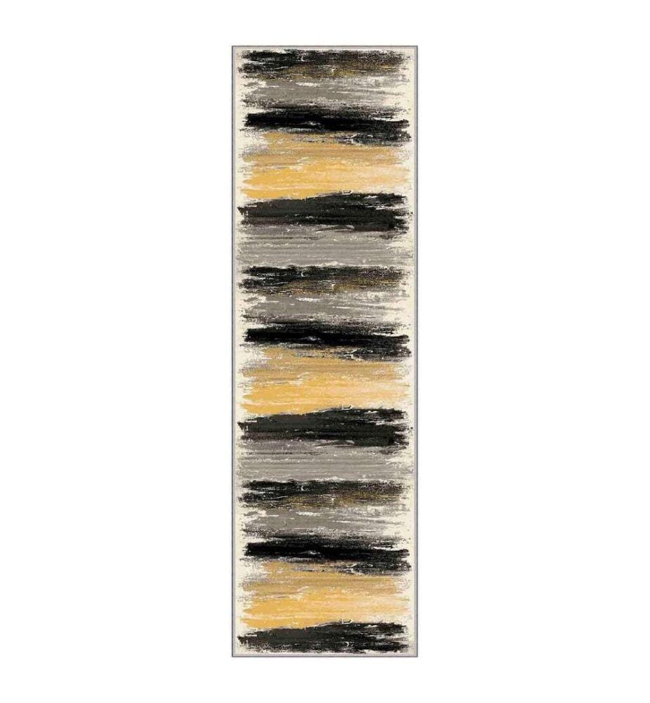 Tappeto, Giallo, Nero, 100% poliestere, 80 x 450 cm