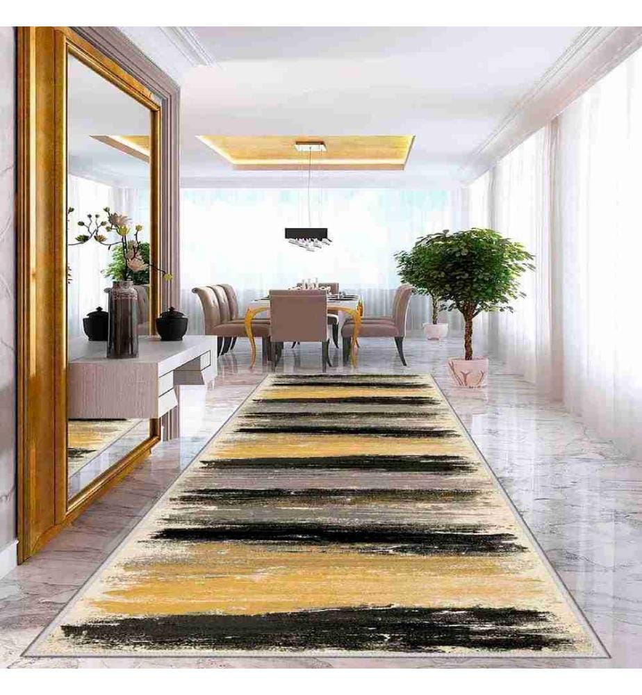 Tappeto, Giallo, Nero, 100% poliestere, 100 x 450 cm