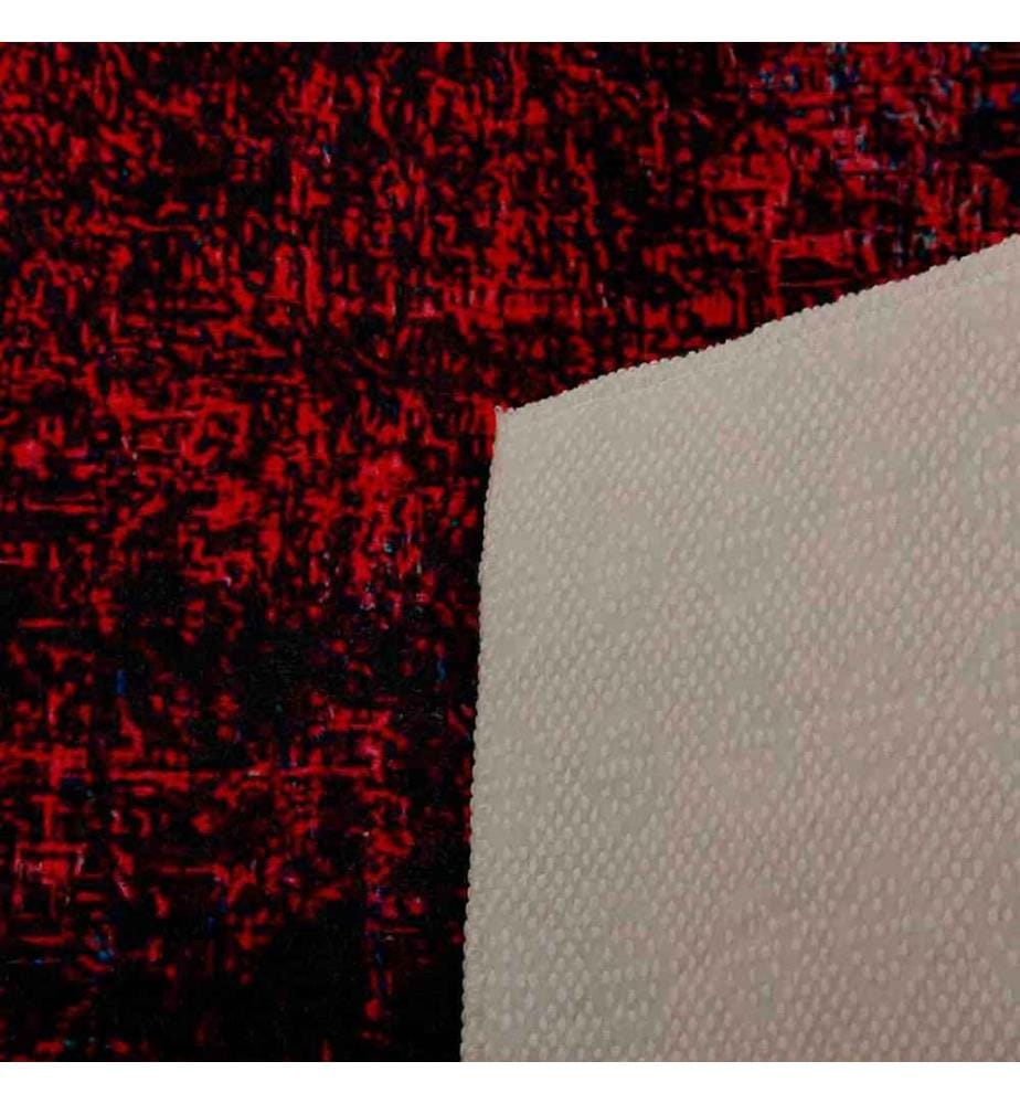 Tappeto, Rosso, Nero, 100% poliestere, 80 x 150 cm