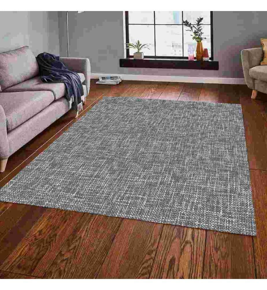 Tappeto, Grigio, Nero, 100% poliestere, 120 x 180 cm