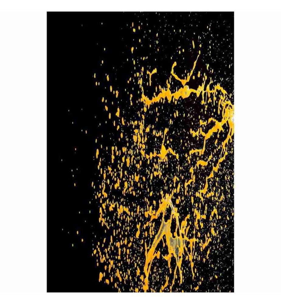 Tappeto, Oro, Nero, 100% poliestere, 80 x 150 cm
