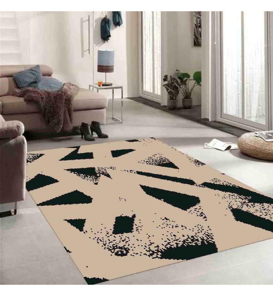 Tappeto, Visone, Nero, 100% poliestere, 100 x 200 cm