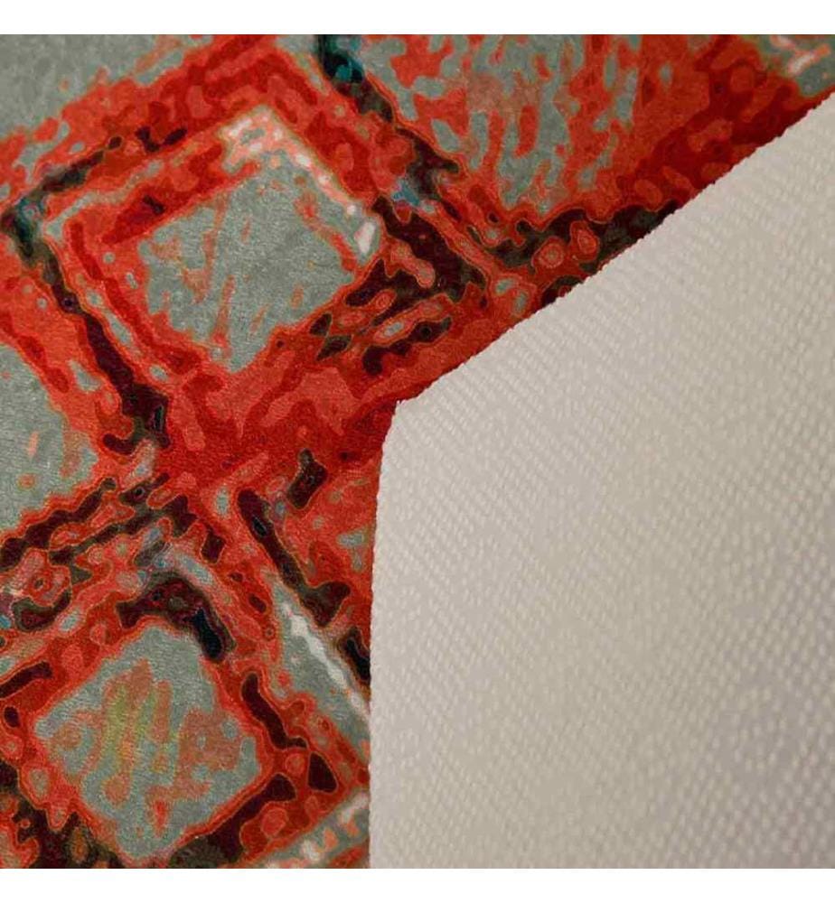 Tappeto, Grigio, Rosso, Nero, 100% poliestere, 100 x 150 cm