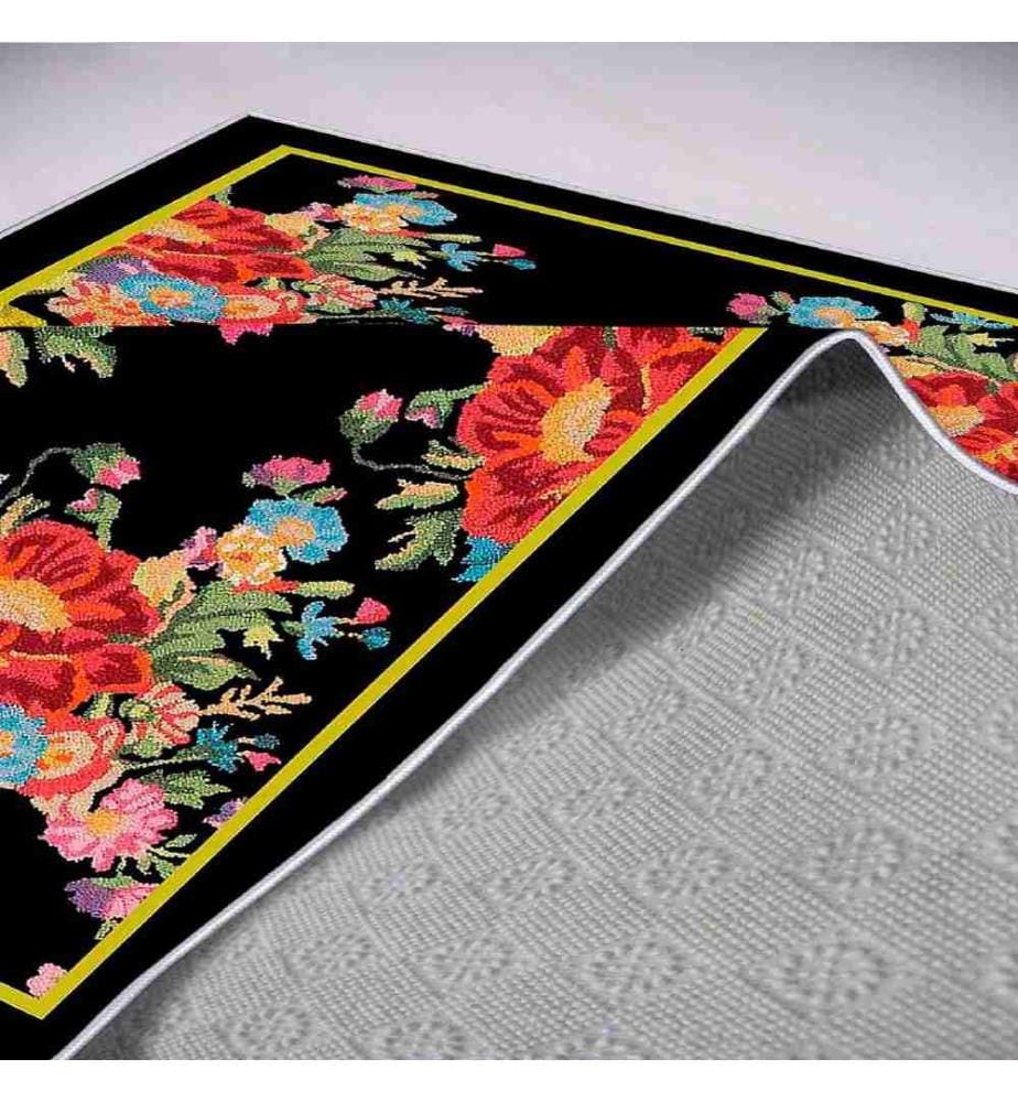 Tappeto, Giallo, Rosso, Verde, Rosa, Blu, 100% poliestere, 100 x 150 cm