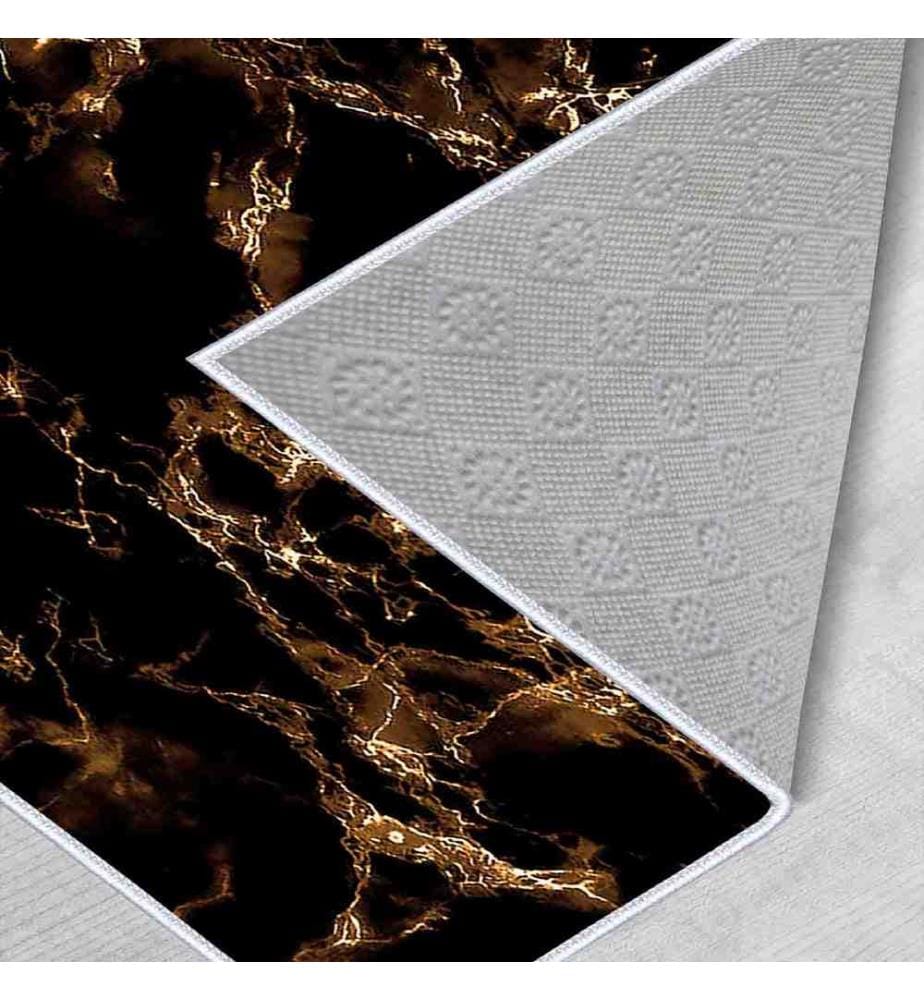 Tappeto, Oro, Nero, 100% poliestere, 80 x 200 cm