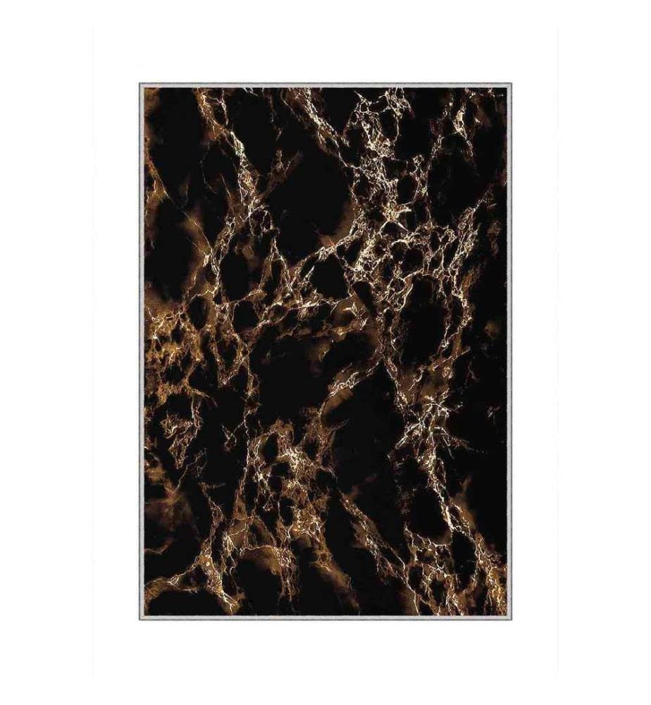 Tappeto, Oro, Nero, 100% poliestere, 140 x 220 cm