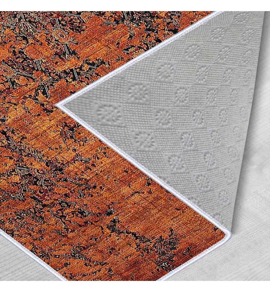 Tappeto, Rosso, Arancione, Marrone, 100% poliestere, 100 x 200 cm