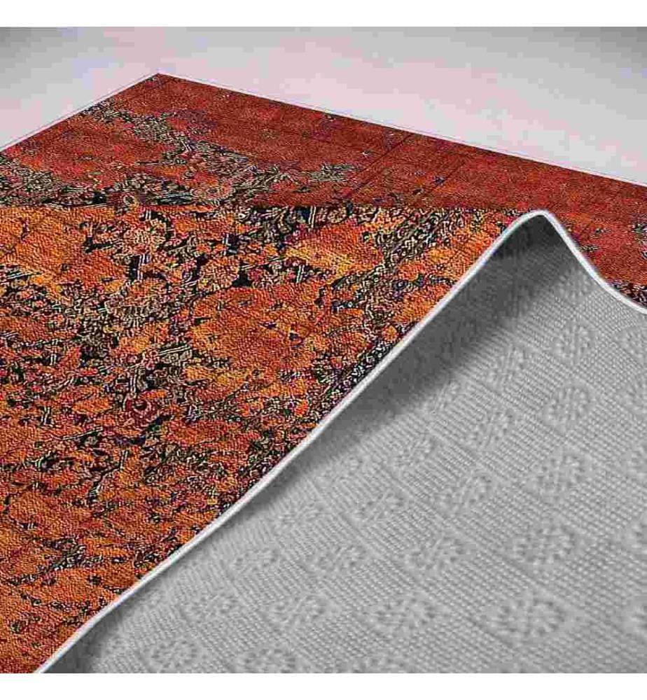Tappeto, Rosso, Arancione, Marrone, 100% poliestere, 180 x 280 cm