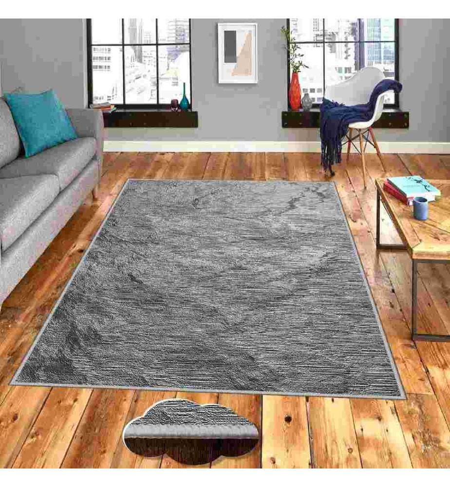 Tappeto, Grigio, 100% poliestere, 80 x 120 cm