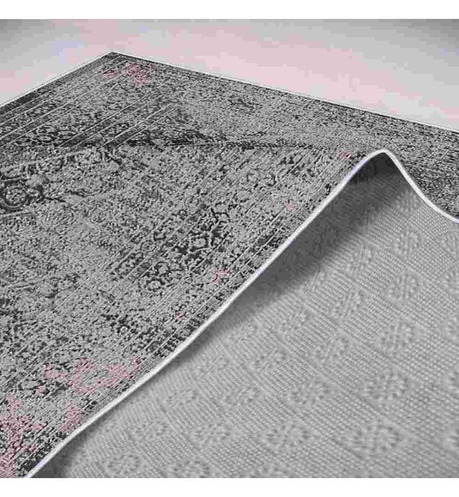Tappeto, Grigio, Nero, 100% poliestere, 80 x 300 cm