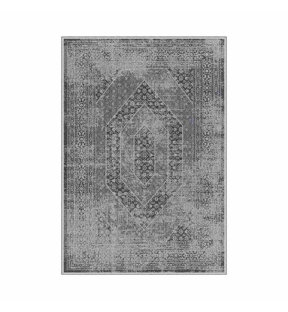 Tappeto, Grigio, Nero, 100% poliestere, 80 x 300 cm