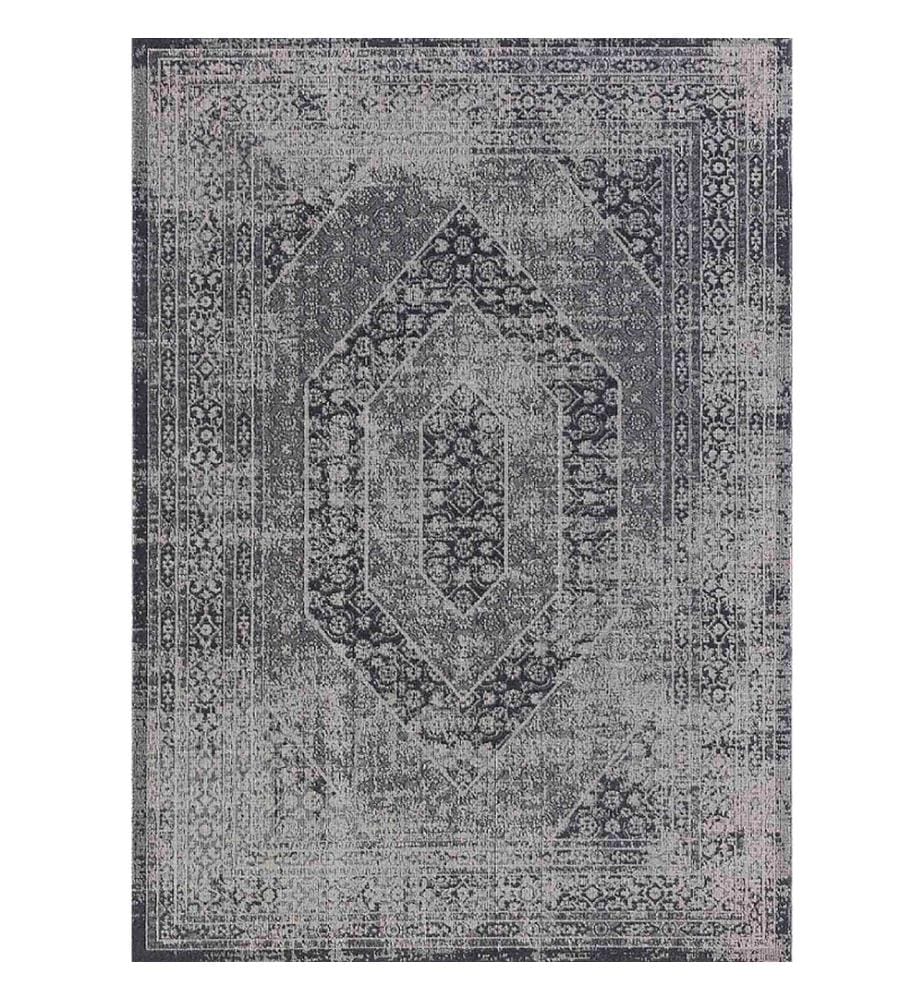 Tappeto, Grigio, Nero, 100% poliestere, 100 x 300 cm