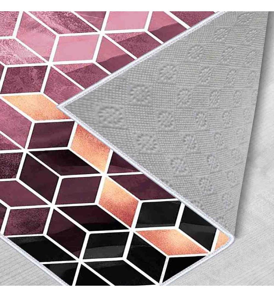 Tappeto, Rosa, Arancione, Nero, 100% poliestere, 80 x 200 cm
