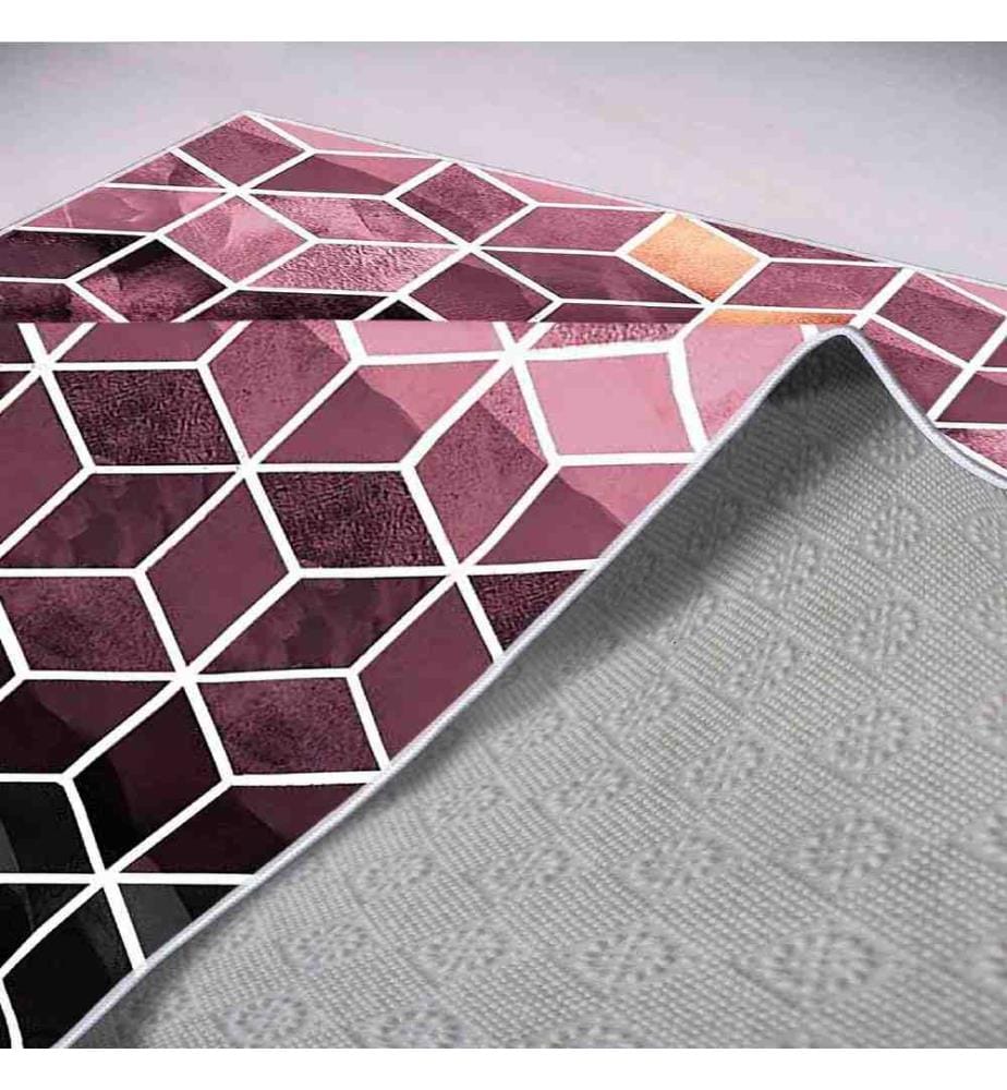 Tappeto, Rosa, Arancione, Nero, 100% poliestere, 100 x 300 cm