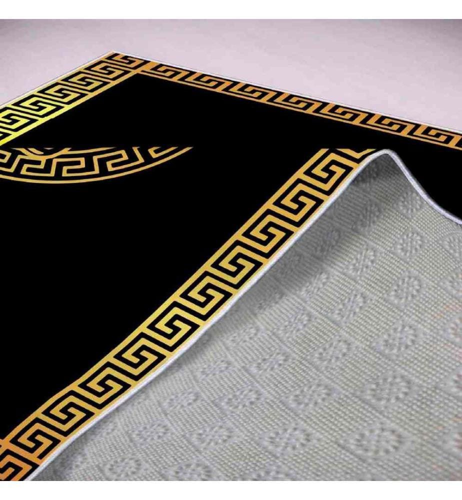 Tappeto, Oro, Nero, 100% poliestere, 100 x 150 cm
