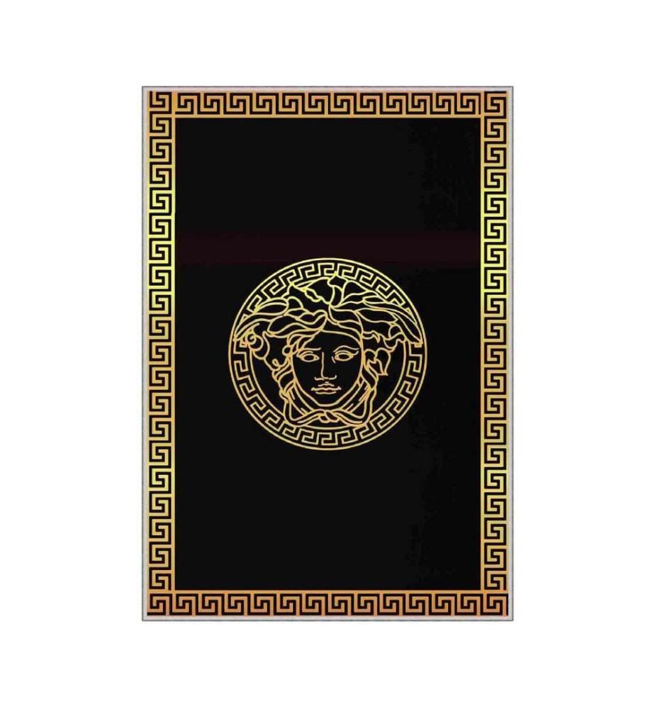 Tappeto, Oro, Nero, 100% poliestere, 100 x 150 cm