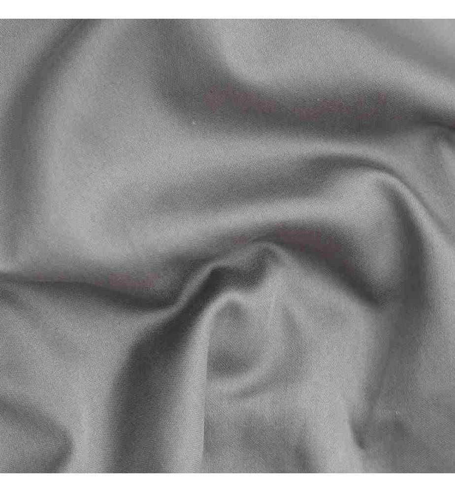 Satin Double Fitted Sheet, Dark Grey, Cotton Satin, 125 gr-m²