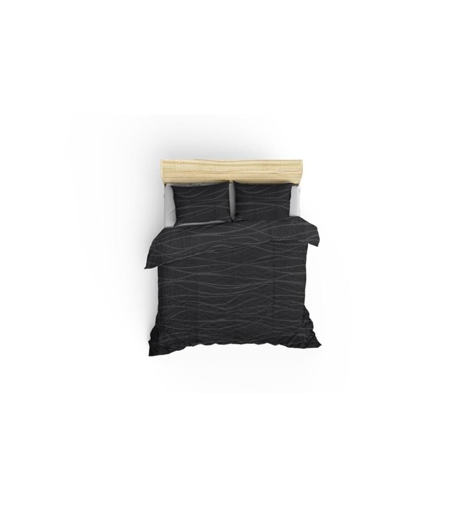 King Steppbettdecke, Grau Anthrazit, 65% Baumwolle - 35% Polyester, Bezug, -, Faser, Füllung,