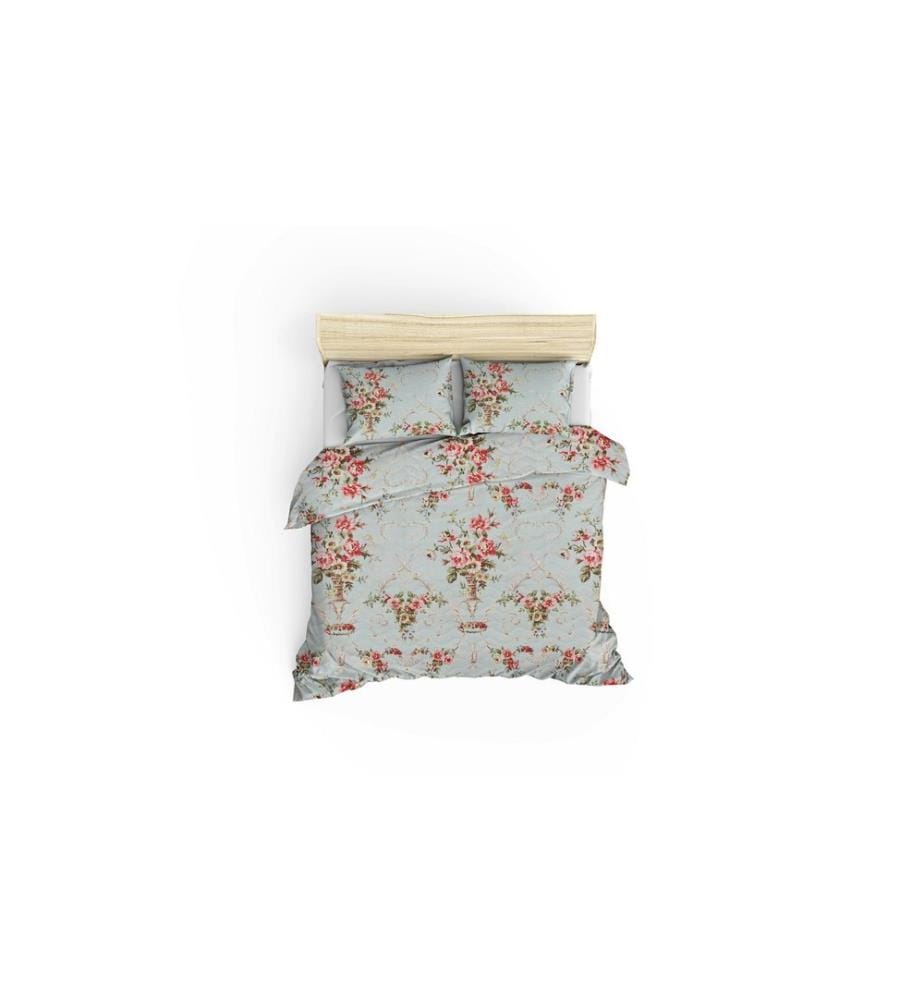Couvre-lit matelassé King, Menthe, Rose, Jaune, Vert, 65% Coton - 35% Polyester (Couverture) - , 100% Fibre (Rembourrage)