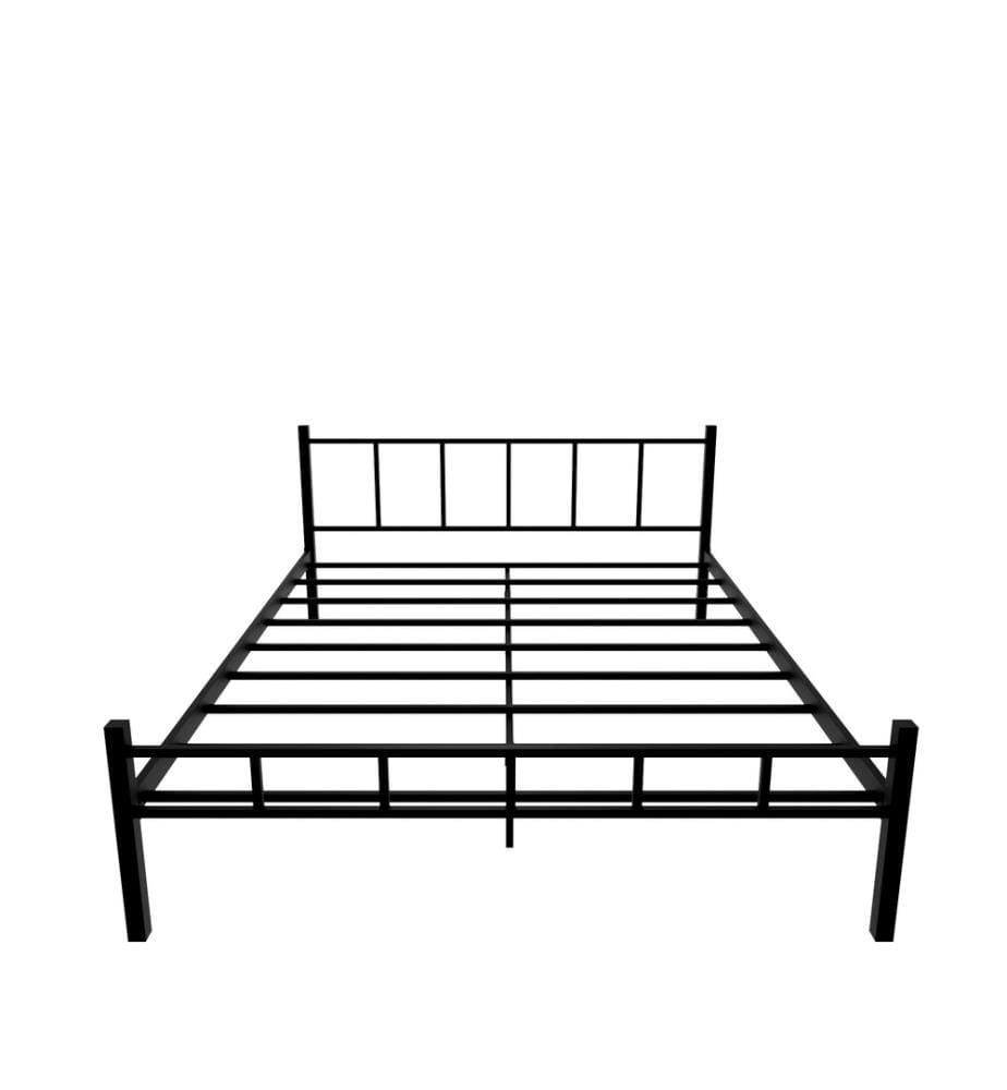 Letto matrimoniale, nero, metallo